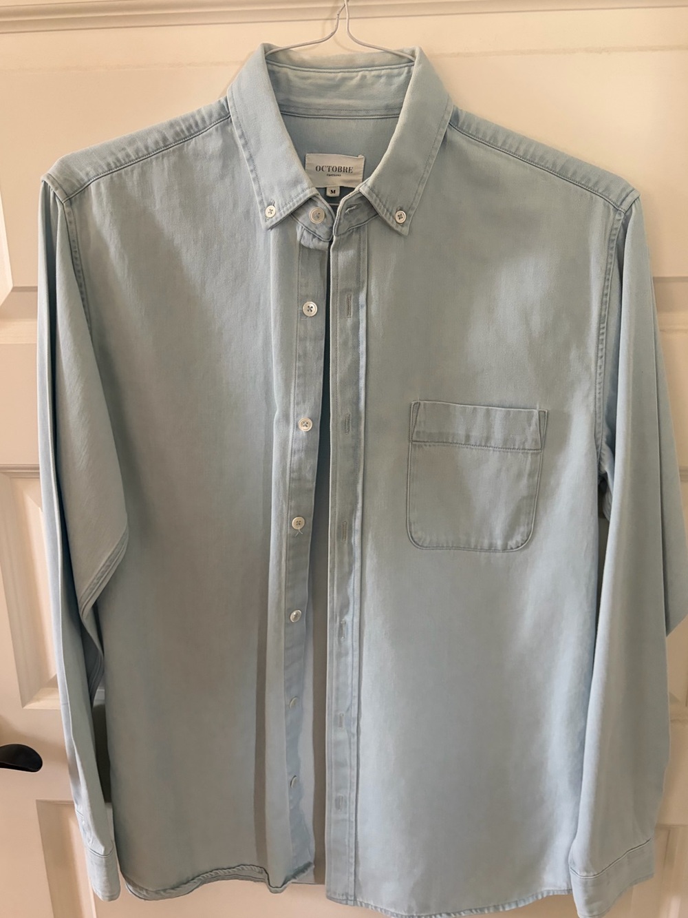 Octobre - Blue Button-Down Men's Shirt- medium
